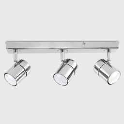 ValueLights Rosie Spotlight 3 Way Silver Ceiling Bar Spotlight - thumbnail 2