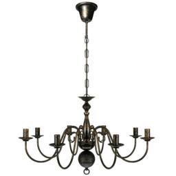 Berkfield Home Antique Black Metal Chandelier 8 x E14 Bulbs