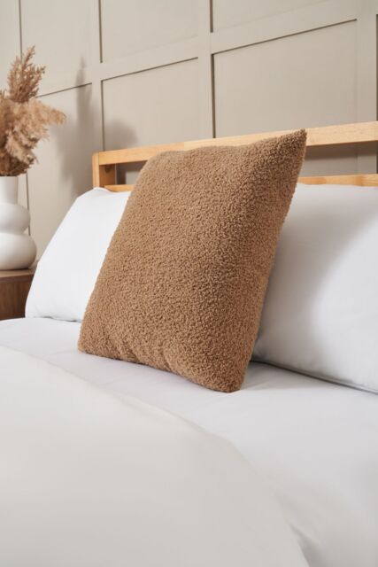 BHS Teddy Bear Fleece Cushion in Brown - Size: Small - image 1