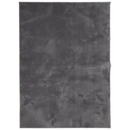 Berkfield Home Rug Short Pile Soft & Washable Anthracite 140x200 cm in Black - Size: 100 cm diameter - thumbnail 2