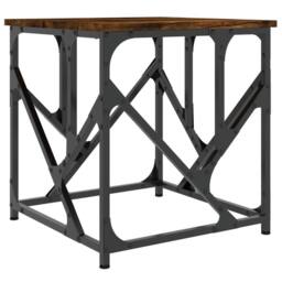 Berkfield Home Coffee Table Smoked Oak 45x45x47.5 cm Engineered Wood in Brown - thumbnail 1