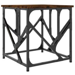Berkfield Home Coffee Table Smoked Oak 45x45x47.5 cm Engineered Wood in Brown - thumbnail 6