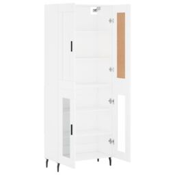 Berkfield Home Highboard White 69.5x34x180 cm Engineered Wood - thumbnail 4