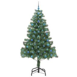 Berkfield Home Lush Christmas Tree with 300 LEDs with Stand Green 210 cm PVC - thumbnail 4