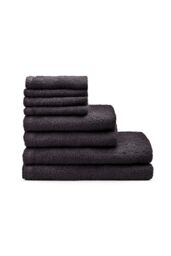 Catherine Lansfield 'Quick Dry Cotton' 8 Piece Towel Set in Black - thumbnail 3