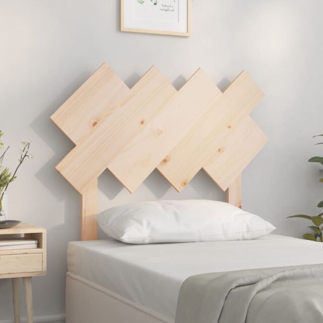Berkfield Home Bed Headboard 92x3x81 cm Solid Wood Pine in Brown - Size: 92 x 3 x 81 cm - image 1