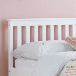 Birlea Double Bed Frame & Mattress White Wood Sleepsoul Cambridge 4FT6 - thumbnail 3