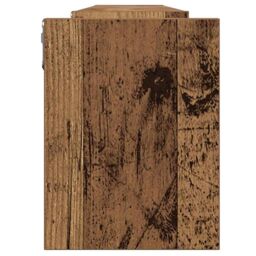 Berkfield Home Wall Shelves 2 pcs Old Wood 100x15x20 cm Engineered Wood in Brown - Size: 100 x 15 x 20 cm - thumbnail 6