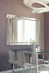 MirrorOutlet Horsley All Glass Modern Large Wall Mirror 137 x 107 CM in Silver - Size: 1 Pack