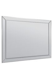 MirrorOutlet Horsley All Glass Modern Large Wall Mirror 137 x 107 CM in Silver - Size: 1 Pack - thumbnail 5