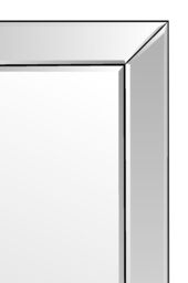 MirrorOutlet Horsley All Glass Modern Large Wall Mirror 137 x 107 CM in Silver - Size: 1 Pack - thumbnail 6