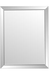 MirrorOutlet Horsley All Glass Modern Large Wall Mirror 137 x 107 CM in Silver - Size: 1 Pack - thumbnail 3