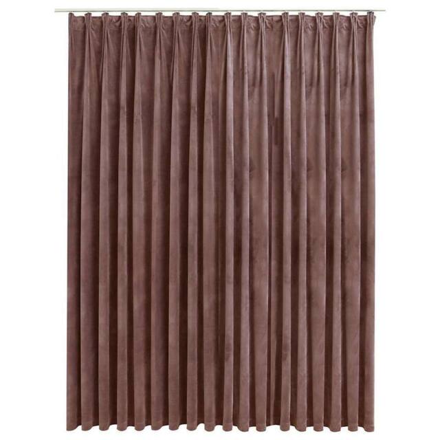Berkfield Home Blackout Curtain with Hooks Velvet Antique Pink 290x245 cm - image 1