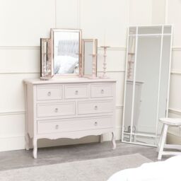 Melody Maison Large Pink 6 Drawer Chest Of Drawers - Sophia Pink Range in Pale Pink - thumbnail 6
