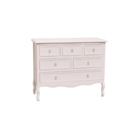 Melody Maison Large Pink 6 Drawer Chest Of Drawers - Sophia Pink Range in Pale Pink