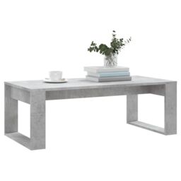 Berkfield Home Coffee Table Concrete Grey 102x50x35 cm Engineered Wood - Size: 102 x 50 x 35 cm - thumbnail 3