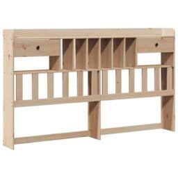 Berkfield Home Decorative Bookcase Bed without Mattress 180x200 cm Super King So in Natural - thumbnail 6