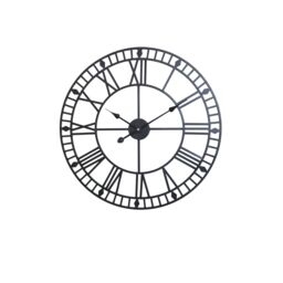 Melody Maison Black Metal Skeleton Clock 60cm X 60cm - Size: 60 cm X 60 cm - thumbnail 1