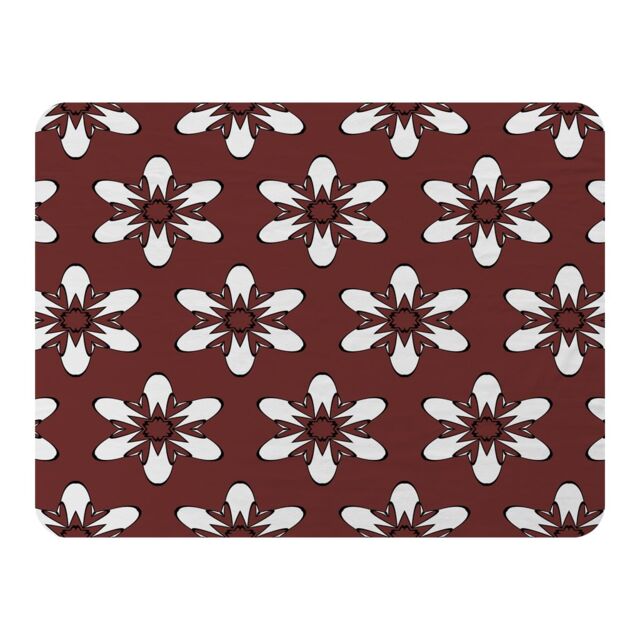 Benjamin Tate Design Modern Decorative Floral Pattern Blanket in Natural - Size: 120 cm x 150 cm - image 1