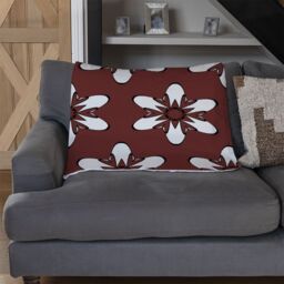 Benjamin Tate Design Modern Decorative Floral Pattern Blanket in Natural - Size: 120 cm x 150 cm - thumbnail 2