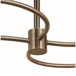 Netlighting Sphere Semi Flush 4 Light G9 Antique Brass in Bronze - thumbnail 4