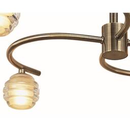 Netlighting Sphere Semi Flush 4 Light G9 Antique Brass in Bronze - thumbnail 6