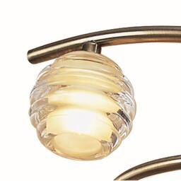 Netlighting Sphere Semi Flush 4 Light G9 Antique Brass in Bronze - thumbnail 5