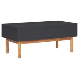 Berkfield Home Coffee Table 90x50x40 cm Solid Acacia Wood & MDF in Brown - Size: 90 x 50 x 40 cm - thumbnail 5