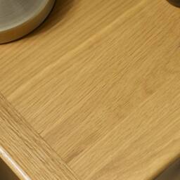 Cheshire Premium Langford Oak Compact 1 Drawer Bedside Table with Shelf in Brown - thumbnail 5