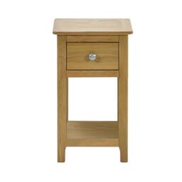Cheshire Premium Langford Oak Compact 1 Drawer Bedside Table with Shelf in Brown - thumbnail 9