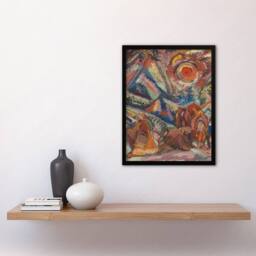Artery8 A Rest Abstract Colourful Painting Kubincan Framed Wall Art Print - Size: A4 - thumbnail 4