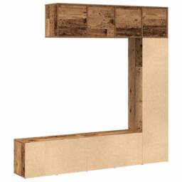 Berkfield Home Book Cabinets 3 pcs Old Wood Engineered Wood in Brown - thumbnail 7