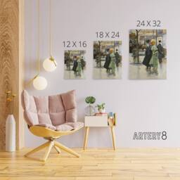 "Artery8 Abel Truchet On the Boulevards Parisian Street View Canvas Art Print - Size: W12"" x H16""" - thumbnail 4