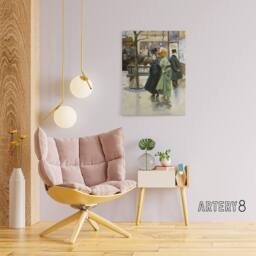"Artery8 Abel Truchet On the Boulevards Parisian Street View Canvas Art Print - Size: W12"" x H16""" - thumbnail 3