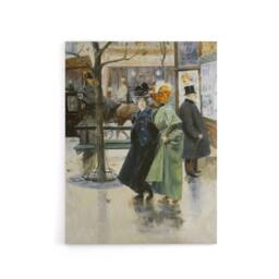"Artery8 Abel Truchet On the Boulevards Parisian Street View Canvas Art Print - Size: W12"" x H16""" - thumbnail 1