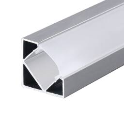 ENER-J 25x17.5mm Corner Aluminium LED Profile with PC Cover 2m (4) in White - thumbnail 1