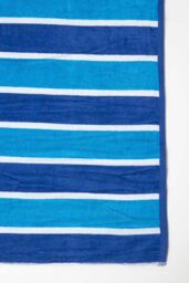 Homescapes Blue Stripe 100% Cotton Beach Towel - thumbnail 3