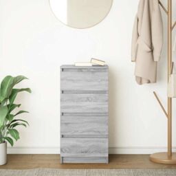 Berkfield Home Sideboard Grey Sonoma 37.5x35x76 cm Engineered Wood - thumbnail 3