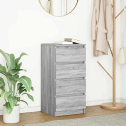 Berkfield Home Sideboard Grey Sonoma 37.5x35x76 cm Engineered Wood - thumbnail 1