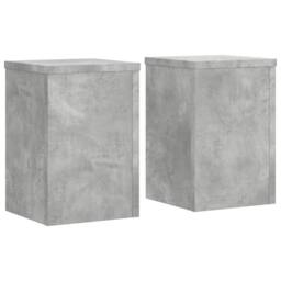 Berkfield Home Plant Stands 2 pcs Concrete Grey 20x20x30 cm Engineered Wood - Size: 20 x 20 x 30 cm - thumbnail 1