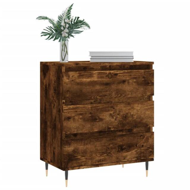 Berkfield Home Sideboard Smoked Oak 60x35x70 cm Engineered Wood in Brown - Size: 60 x 35 x 70 cm - image 1