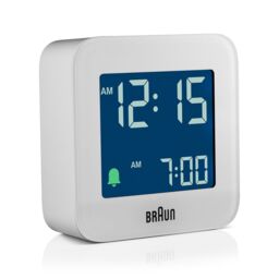 Braun Digital Travel Alarm Clock in White - thumbnail 2