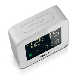 Braun Digital Travel Alarm Clock in White - thumbnail 4
