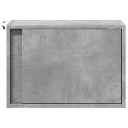 Berkfield Home Wall-mounted Bedside Cabinets with LED Lights 2 pcs Concrete Oak in Grey - thumbnail 6