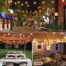 SPETLEK Festoon String Lights Outdoor Garden 20 Bulbs in Black - thumbnail 2