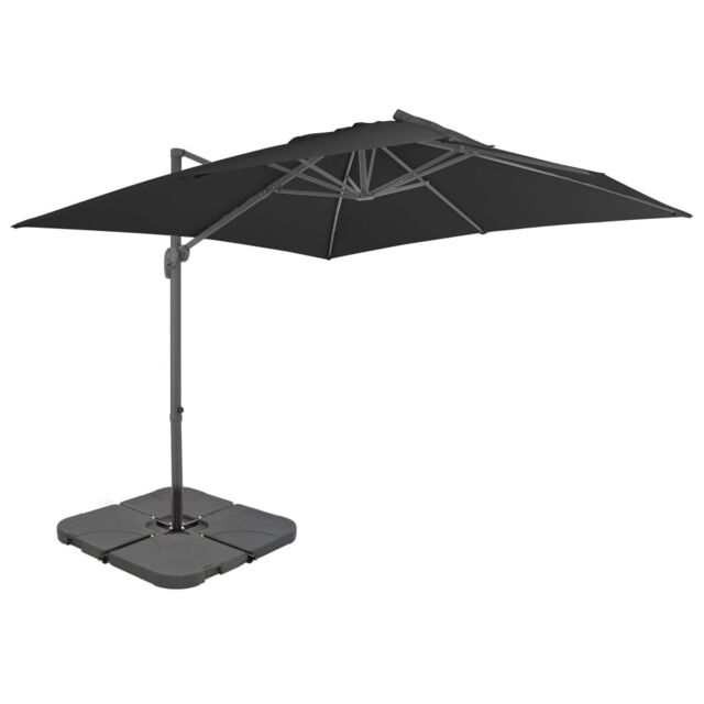 Berkfield Home Outdoor Umbrella with Portable Base Anthracite in Grey - image 1