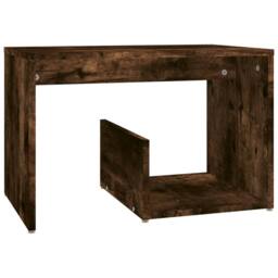 Berkfield Home Side Table Smoked Oak 59x36x38 cm Engineered Wood in Brown - Size: 59 x 36 x 38 cm - thumbnail 1