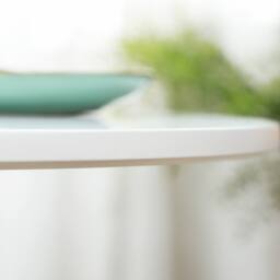 STILVORA Dining Table 70cm with steel frame white - thumbnail 9