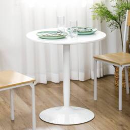 STILVORA Dining Table 70cm with steel frame white - thumbnail 3