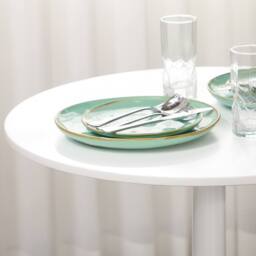 STILVORA Dining Table 70cm with steel frame white - thumbnail 8